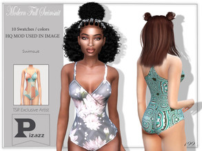Sims 4 — Modern Full Swimsuit by pizazz — Modern Full Swimsuit for your sims 4 games. the image above was taken in-game