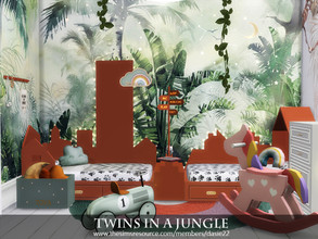 Sims 4 — TWINS IN A JUNGLE by dasie22 — TWINS IN A JUNGLE is a lovely room for toddlers. Please, use code