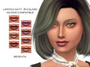 Sims 4 — Lipstick No11 [HQ] by Benevita — Lipstick No11 HQ Mod Compatible 8 Colors I hope you like!