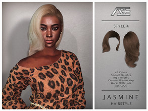 Sims 4 — Ade - Jasmine / Style 4 (Hairstyle) by Ade_Darma — Jasmine Hairstyle - Style 3 Jul 16th: Fixed the simskin part,