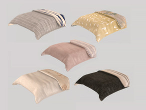Sims 4 — Bedroom Kalea Blanket by ung999 — Bedroom Kalea Blanket Color Options : 5 located at : Decor / clutter