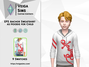 Sims 4 — Adult EP2 Sweatshirt as Hoodie for Child by David_Mtv2 — Available in 9 swatches for child only. I adapted the