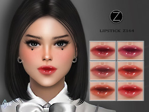 Sims 4 — LIPSTICK Z164 by ZENX — -Base Game -All Age -For Female -6 colors -Works with all of skins -Compatible with HQ