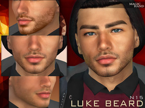 Sims 4 — Luke Beard N15 [Patreon] by MagicHand — Soft stubble beard in 14 colors - HQ Compatible. Preview - CAS thumbnail