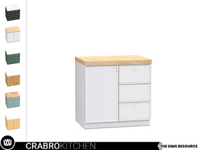 Sims 4 — Mid-Century Modern - Crabro Counter I by wondymoon — - Crabro Kitchen - Counter I - Wondymoon|TSR -