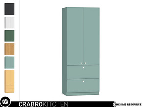 Sims 4 — Mid-Century Modern - Crabro Tall Cabinet by wondymoon — - Crabro Kitchen - Tall Cabinet - Wondymoon|TSR -