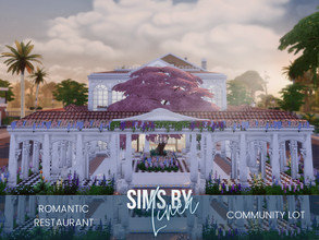 Sims 4 — Romantic Restaurant by SIMSBYLINEA — Take your sweetheart out to a delicious meal! This romantic atmosphere is