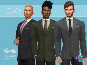 Sims 4 — I Do Martin Suit by SimmieV — A simple suit with great lines that has now been updated in eight new color