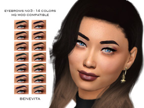 Sims 4 — Eyebrows No3 [HQ] by Benevita — Eyebrows No3 HQ Mod Compatible 14 Colors I hope you like!