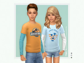 Sims 4 — Noah Shirt by lillka — Noah Shirt 3 swatches Base game compatible Custom thumbnail
