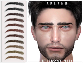 Sims 4 — Eyebrows N136 by Seleng — The eyebrows has 21 colours and HQ compatible. Allowed for teen, young adult, adult