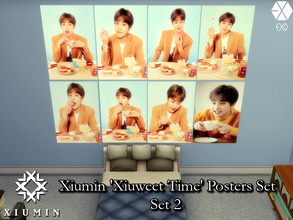 Sims 4 — Xiumin(EXO) 'Xiuweet Time' Posters Set 2 by PhoenixTsukino — Set of posters featuring KPOP idol Xiumin of the