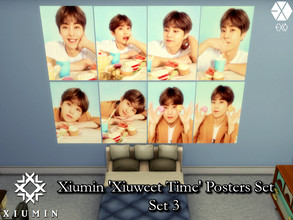 Sims 4 — Xiumin(EXO) 'Xiuweet Time' Posters Set 3 by PhoenixTsukino — Set of posters featuring KPOP idol Xiumin of the