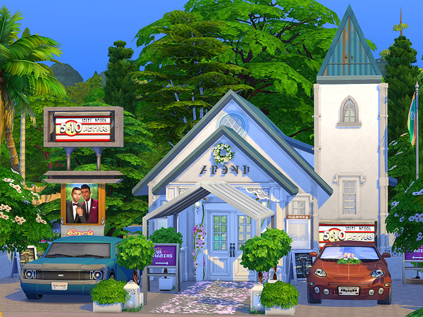 Sims 4 — Little Wedding Chapel - no CC by Flubs79 — here is a litte Wedding Chapel for your Sims the size of the lot is