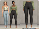 Sims 4 — Drama Jeans - Updated by christopher0672 — This is a pair of fabulous fitted gold-belted jeans. ! new version