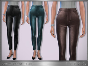 Sims 4 — Jenny Leather Pants. by Pipco — Sleek leather pants in 8 colors. Base Game Compatible New Mesh All Lods HQ