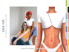 Sims 4 — Cece Top by Charlotte_Morris — Cece Top 16 swatches Feminine Teen, Young Adult, Adult New mesh All lods HQ