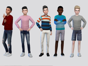 Sims 4 — The Basic Sweater Boys by McLayneSims — TSR EXCLUSIVE Standalone item 10 Swatches MESH by Me NO RECOLORING