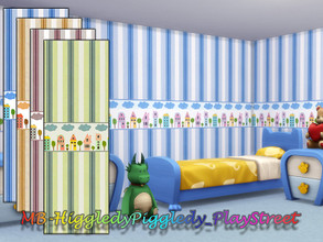 Sims 4 — MB-HiggledyPiggledy_PlayStreet by matomibotaki — MB-HiggledyPiggledy_PlayStreet Kids wallpaper in 4 different