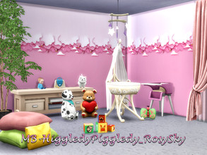 Sims 4 — MB-HiggledyPiggledy_RosySky by matomibotaki — MB-HiggledyPiggledy_RosySky Lovely kids wallpaper with fluffy