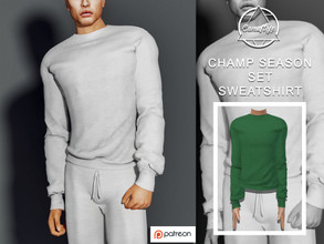 Sims 4 — [PATREON] CHAMP SEASON Set - Sweatshirt by Camuflaje — * New mesh * Compatible with the base game * HQ * All