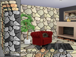 Sims 4 — MB-StoneCollection_Flagstones_SET by matomibotaki — MB-StoneCollection_Flagstones_SET Rough flagstone wall- and