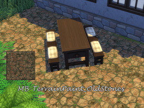 Sims 4 — MB-TerrainPaint_OldStones by matomibotaki — MB-TerrainPaint_OldStones Old stones with nostalgic flair, set with