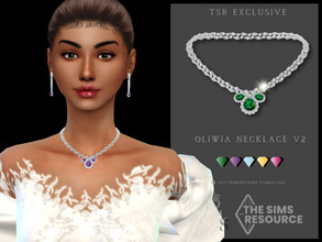 Sims 4 — Oliwia Necklace v2 by Glitterberryfly — A more statement necklace to match the Oliwia collection 