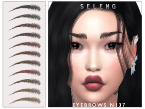 Sims 4 — Eyebrows N137 by Seleng — The eyebrows has 21 colours and HQ compatible. Allowed for teen, young adult, adult