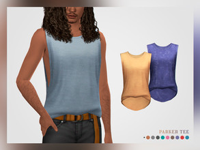 Sims 4 — Parker Tee by pixelette — This oversize muscle tank top is perfect for the hot weather! - New mesh / EA mesh