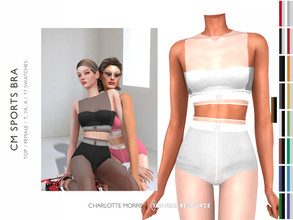 Sims 4 — CM Sports Bra by Charlotte_Morris — CM Sports Bra 17 swatches Feminine Teen, Young Adult, Adult New mesh All