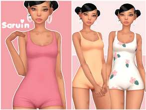 Sims 4 — Kokoro Bodysuit by Saruin — A cute little bodysuit made for almost any occasion. 25 Colors Find in 'Jumpsuti'
