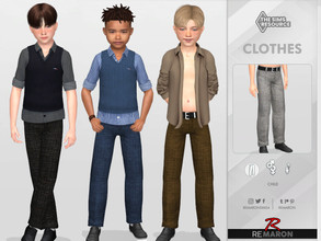 Sims 4 — Formal Pants 01 for Child by remaron — Formal Pants for Child in The Sims 4 ReMaron_C_FormalPants01 -10 Swatches
