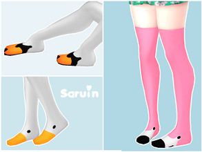 Sims 4 — Untitled Goose Socks by Saruin — More like 3 swatches for Goose, 1 for Swan and 2 for Flamingos Have fun with