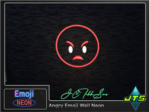 Sims 4 — Angry Emoji Neon Wall Light by JCTekkSims —  Created by JCTekkSims