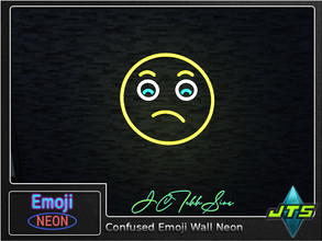 Sims 4 —  Confused Emoji Neon Wall Light by JCTekkSims — Created by JCTekkSims