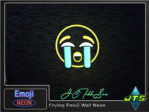Sims 4 — Crying Emoji Neon Wall Light by JCTekkSims — Created by JCTekkSims