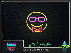 Sims 4 — Geek Emoji Neon Wall Light by JCTekkSims — Created by JCTekkSims