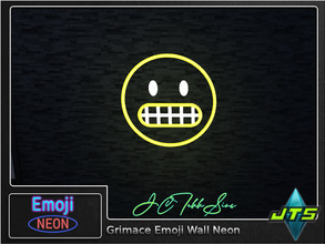 Sims 4 — Grimace Emoji Neon Wall Light by JCTekkSims — Created by JCTekkSims