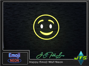 Sims 4 — Happy Emoji Neon Wall Light by JCTekkSims — Created by JCTekkSims