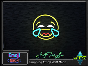 Sims 4 — Laughing Emoji Neon Wall Light by JCTekkSims — Created by JCTekkSims