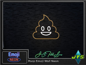 Sims 4 — Poop Emoji Neon Wall Light by JCTekkSims — Created by JCTekkSims