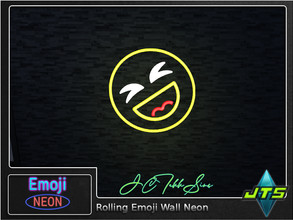 Sims 4 — Rolling Emoji Neon Wall Light by JCTekkSims — Created by JCTekkSims