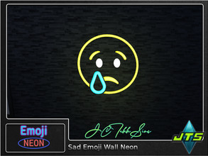 Sims 4 — Sad Emoji Neon Wall Light by JCTekkSims — Created by JCTekkSims