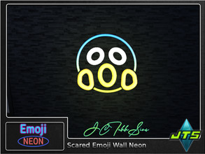 Sims 4 — Scared Emoji Neon Wall Light by JCTekkSims — Created by JCTekkSims