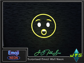 Sims 4 — Surprised Emoji Neon Wall Light by JCTekkSims — Created by JCTekkSims