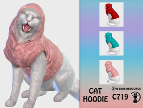 Sims 4 — Cat Hoodie C719 by turksimmer — 3 Swatches Compatible with HQ mod Works with all of skins Custom Thumbnail All