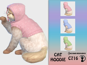 Sims 4 — Cat Hoodie C716 by turksimmer — 3 Swatches Compatible with HQ mod Works with all of skins Custom Thumbnail All