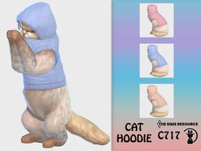 Sims 4 — Cat Hoodie C717 by turksimmer — 3 Swatches Compatible with HQ mod Works with all of skins Custom Thumbnail All