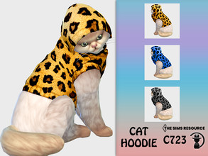 Sims 4 — Cat Hoodie C723 by turksimmer — 3 Swatches Compatible with HQ mod Works with all of skins Custom Thumbnail All